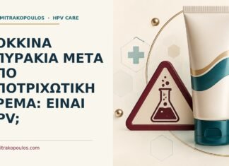 Κόκκινα σπυράκια μετά από αποτριχωτική κρέμα: είναι HPV; Ιατρικό cover για: Κόκκινα σπυράκια μετά από αποτριχωτική κρέμα: είναι HPV
