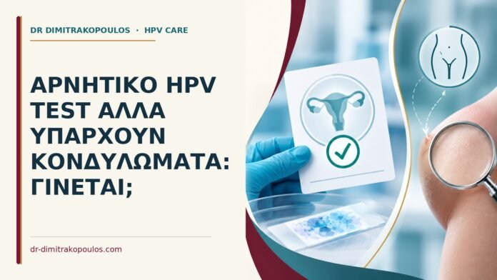 Ιατρικό cover για: Αρνητικό HPV test αλλά υπάρχουν κονδυλώματα: γίνεται