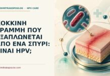 Κόκκινη γραμμή που εξαπλώνεται από ένα σπυρί: είναι HPV; Ιατρικό cover για: Κόκκινη γραμμή που εξαπλώνεται από ένα σπυρί: είναι HPV
