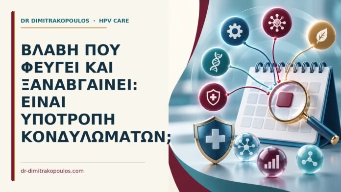 Ιατρικό cover για: Βλάβη που φεύγει και ξαναβγαίνει: είναι υποτροπή κονδυλωμάτων