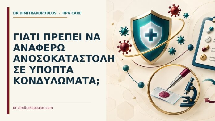 Γιατί πρέπει να αναφέρω ανοσοκαταστολή σε ύποπτα κονδυλώματα Ιατρικό cover για: Γιατί πρέπει να αναφέρω ανοσοκαταστολή σε ύποπτα κονδυλώματα