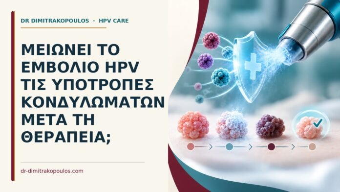 Ιατρικό cover για: Μειώνει το εμβόλιο HPV τις υποτροπές κονδυλωμάτων μετά τη θεραπεία