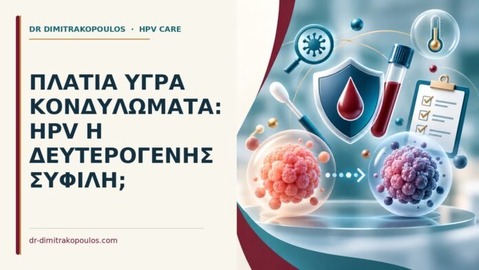 Πλατιά υγρά κονδυλώματα: HPV ή δευτερογενής σύφιλη Ιατρικό cover για: Πλατιά υγρά κονδυλώματα: HPV ή δευτερογενής σύφιλη