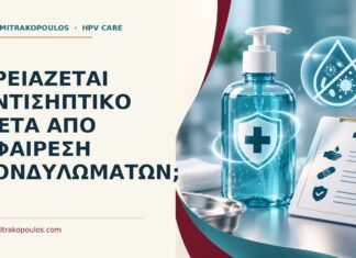 Χρειάζεται αντισηπτικό μετά από αφαίρεση κονδυλωμάτων; Ιατρικό cover για: Χρειάζεται αντισηπτικό μετά από αφαίρεση κονδυλωμάτων