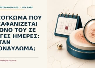 Εξόγκωμα που εξαφανίζεται μόνο του σε λίγες ημέρες: ήταν κονδύλωμα; Ιατρικό cover για: Εξόγκωμα που εξαφανίζεται μόνο του σε λίγες ημέρες: ήταν κονδύλωμα