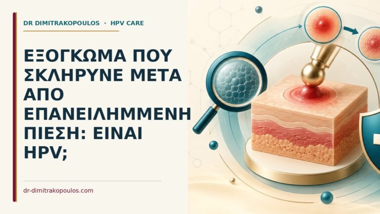 Ιατρικό cover για: Εξόγκωμα που σκλήρυνε μετά από επανειλημμένη πίεση: είναι HPV