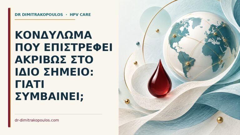 Ιατρικό cover για: Κονδύλωμα που επιστρέφει ακριβώς στο ίδιο σημείο: γιατί συμβαίνει