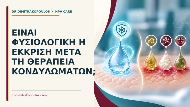 Ιατρικό cover για: Είναι φυσιολογική η έκκριση μετά τη θεραπεία κονδυλωμάτων