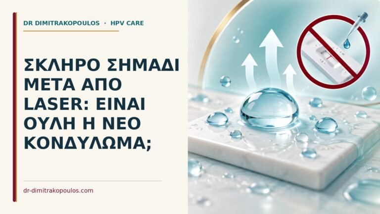 Ιατρικό cover για: Σκληρό σημάδι μετά από laser: είναι ουλή ή νέο κονδύλωμα