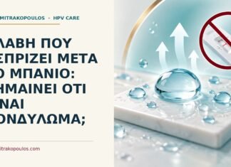 Ιατρικό cover για: Βλάβη που ασπρίζει μετά το μπάνιο: σημαίνει ότι είναι κονδύλωμα