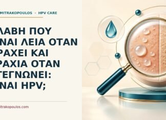 Βλάβη που είναι λεία όταν βραχεί και τραχιά όταν στεγνώνει: είναι HPV; Ιατρικό cover για: Βλάβη που είναι λεία όταν βραχεί και τραχιά όταν στεγνώνει: είναι HPV