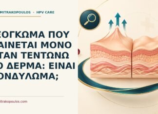 Εξόγκωμα που φαίνεται μόνο όταν τεντώνω το δέρμα: είναι κονδύλωμα; Ιατρικό cover για: Εξόγκωμα που φαίνεται μόνο όταν τεντώνω το δέρμα: είναι κονδύλωμα