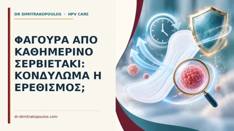 Ιατρικό cover για: Φαγούρα από καθημερινό σερβιετάκι: κονδύλωμα ή ερεθισμός