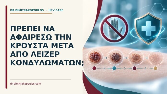 Πρέπει να αφαιρέσω την κρούστα μετά από λέιζερ κονδυλωμάτων Ιατρικό cover για: Πρέπει να αφαιρέσω την κρούστα μετά από λέιζερ κονδυλωμάτων