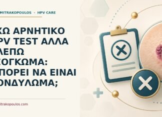 Έχω αρνητικό HPV test αλλά βλέπω εξόγκωμα: μπορεί να είναι κονδύλωμα; Ιατρικό cover για: Έχω αρνητικό HPV test αλλά βλέπω εξόγκωμα: μπορεί να είναι κονδύλωμα