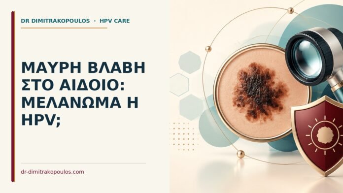 Ιατρικό cover για: Μαύρη βλάβη στο αιδοίο: μελάνωμα ή HPV