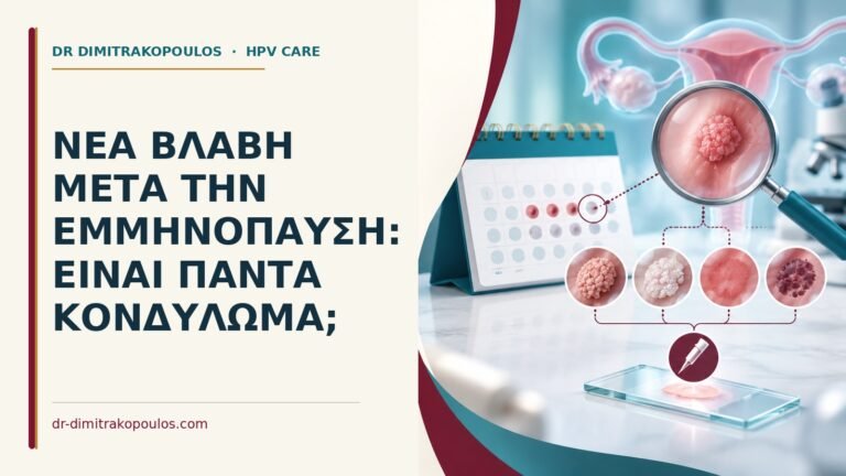 Ιατρικό cover για: Νέα βλάβη μετά την εμμηνόπαυση: είναι πάντα κονδύλωμα