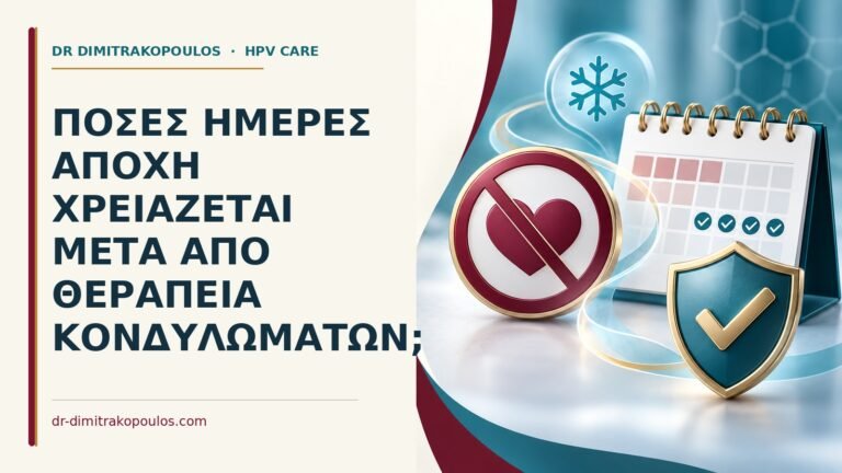 Ιατρικό cover για: Πόσες ημέρες αποχή χρειάζεται μετά από θεραπεία κονδυλωμάτων