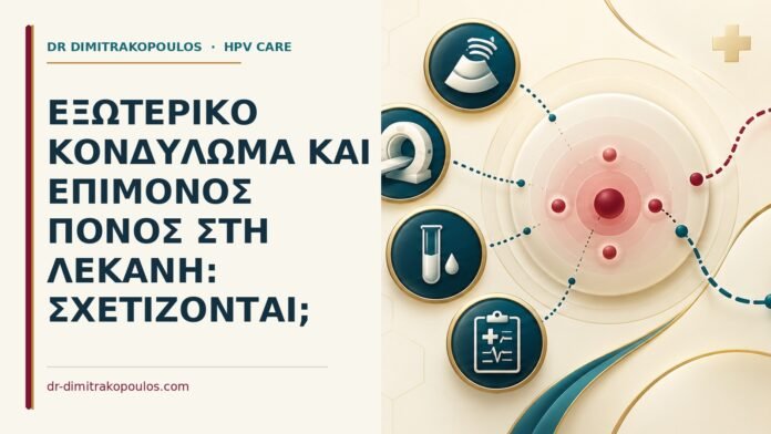 Εξωτερικό κονδύλωμα και επίμονος πόνος στη λεκάνη: σχετίζονται Ιατρικό cover για: Εξωτερικό κονδύλωμα και επίμονος πόνος στη λεκάνη: σχετίζονται