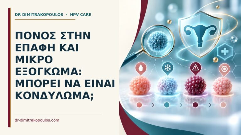 Ιατρικό cover για: Πόνος στην επαφή και μικρό εξόγκωμα: μπορεί να είναι κονδύλωμα