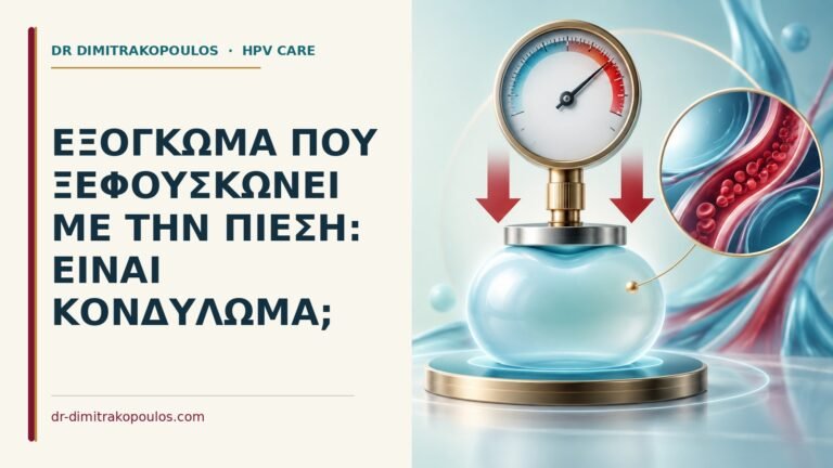 Ιατρικό cover για: Εξόγκωμα που ξεφουσκώνει με την πίεση: είναι κονδύλωμα