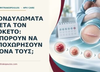 Κονδυλώματα μετά τον τοκετό: μπορούν να υποχωρήσουν μόνα τους; Ιατρικό cover για: Κονδυλώματα μετά τον τοκετό: μπορούν να υποχωρήσουν μόνα τους