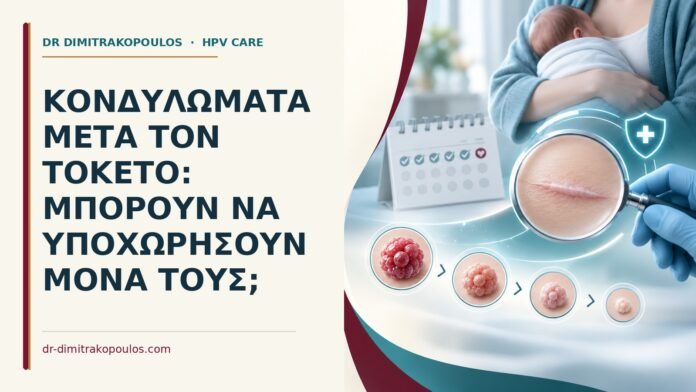 Κονδυλώματα μετά τον τοκετό: μπορούν να υποχωρήσουν μόνα τους Ιατρικό cover για: Κονδυλώματα μετά τον τοκετό: μπορούν να υποχωρήσουν μόνα τους