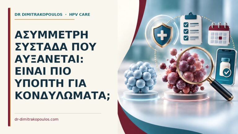 Ιατρικό cover για: Ασύμμετρη συστάδα που αυξάνεται: είναι πιο ύποπτη για κονδυλώματα