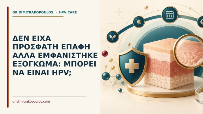 Ιατρικό cover για: Δεν είχα πρόσφατη επαφή αλλά εμφανίστηκε εξόγκωμα: μπορεί να είναι HPV