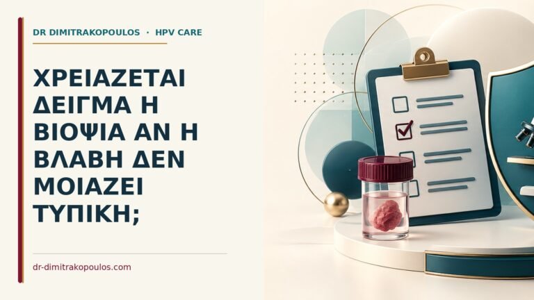 Ιατρικό cover για: Χρειάζεται δείγμα ή βιοψία αν η βλάβη δεν μοιάζει τυπική