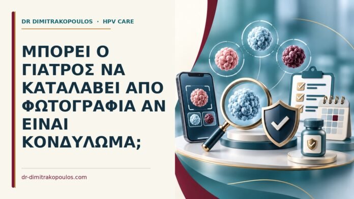 Μπορεί ο γιατρός να καταλάβει από φωτογραφία αν είναι κονδύλωμα Ιατρικό cover για: Μπορεί ο γιατρός να καταλάβει από φωτογραφία αν είναι κονδύλωμα