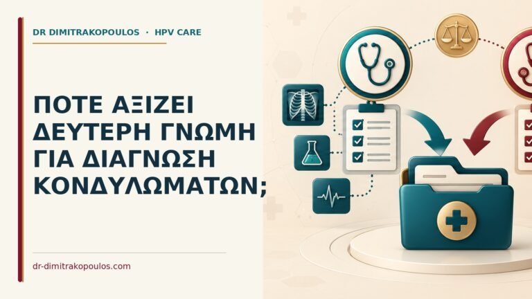 Ιατρικό cover για: Πότε αξίζει δεύτερη γνώμη για διάγνωση κονδυλωμάτων