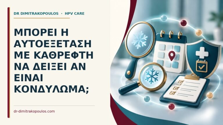 Ιατρικό cover για: Μπορεί η αυτοεξέταση με καθρέφτη να δείξει αν είναι κονδύλωμα