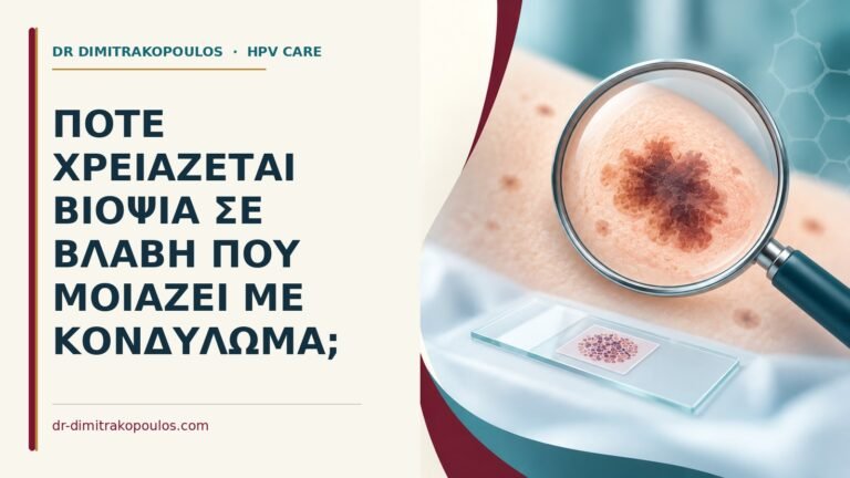 Ιατρικό cover για: Πότε χρειάζεται βιοψία σε βλάβη που μοιάζει με κονδύλωμα