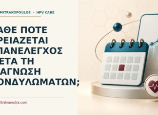 Κάθε πότε χρειάζεται επανέλεγχος μετά τη διάγνωση κονδυλωμάτων; Ιατρικό cover για: Κάθε πότε χρειάζεται επανέλεγχος μετά τη διάγνωση κονδυλωμάτων