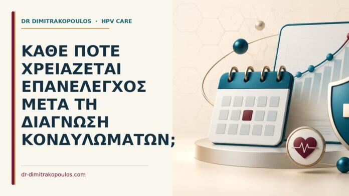 Κάθε πότε χρειάζεται επανέλεγχος μετά τη διάγνωση κονδυλωμάτων Ιατρικό cover για: Κάθε πότε χρειάζεται επανέλεγχος μετά τη διάγνωση κονδυλωμάτων