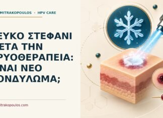 Λευκό στεφάνι μετά την κρυοθεραπεία: είναι νέο κονδύλωμα; Ιατρικό cover για: Λευκό στεφάνι μετά την κρυοθεραπεία: είναι νέο κονδύλωμα
