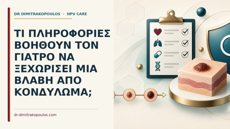 Ιατρικό cover για: Τι πληροφορίες βοηθούν τον γιατρό να ξεχωρίσει μια βλάβη από κονδύλωμα