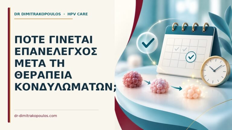 Ιατρικό cover για: Πότε γίνεται επανέλεγχος μετά τη θεραπεία κονδυλωμάτων