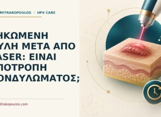 Σηκωμένη ουλή μετά από laser: είναι υποτροπή κονδυλώματος; Ιατρικό cover για: Σηκωμένη ουλή μετά από laser: είναι υποτροπή κονδυλώματος