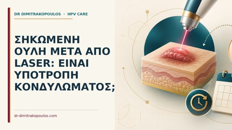 Ιατρικό cover για: Σηκωμένη ουλή μετά από laser: είναι υποτροπή κονδυλώματος