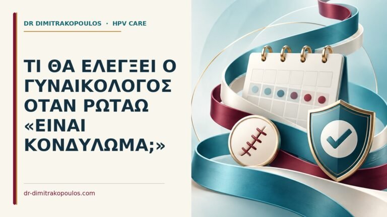 Ιατρικό cover για: Τι θα ελέγξει ο γυναικολόγος όταν ρωτάω «είναι κονδύλωμα