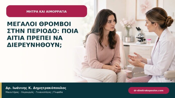 Μεγάλοι θρόμβοι στην περίοδο: ποια αίτια πρέπει να διερευνηθούν;