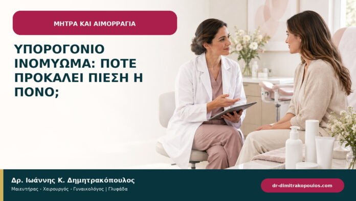 Υπορογόνιο ινομύωμα: πότε προκαλεί πίεση ή πόνο;