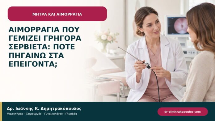 Αιμορραγία που γεμίζει γρήγορα σερβιέτα: πότε πηγαίνω στα επείγοντα; Αιμορραγία που γεμίζει γρήγορα σερβιέτα: πότε πηγαίνω στα επείγοντα;