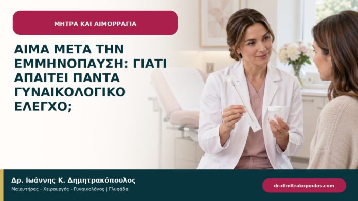 Αίμα μετά την εμμηνόπαυση: γιατί απαιτεί πάντα γυναικολογικό έλεγχο;