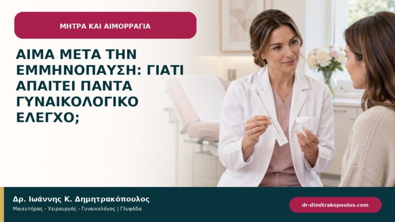Αίμα μετά την εμμηνόπαυση: γιατί απαιτεί πάντα γυναικολογικό έλεγχο;