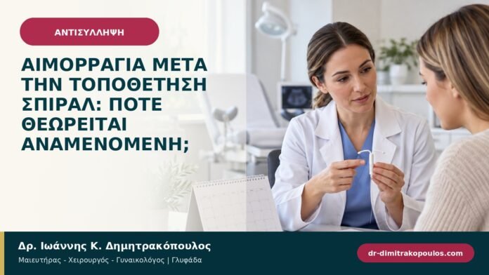 Αιμορραγία μετά την τοποθέτηση σπιράλ: πότε θεωρείται αναμενόμενη;