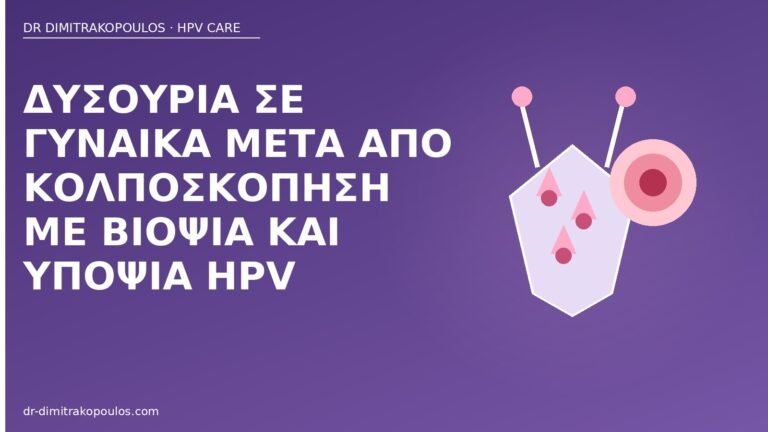 δυσουρία μετά κολποσκόπηση