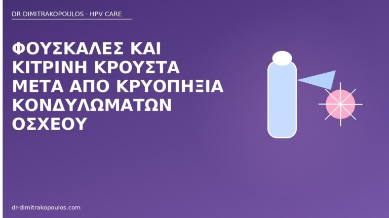 φουσκάλες κρυοπηξία όσχεο